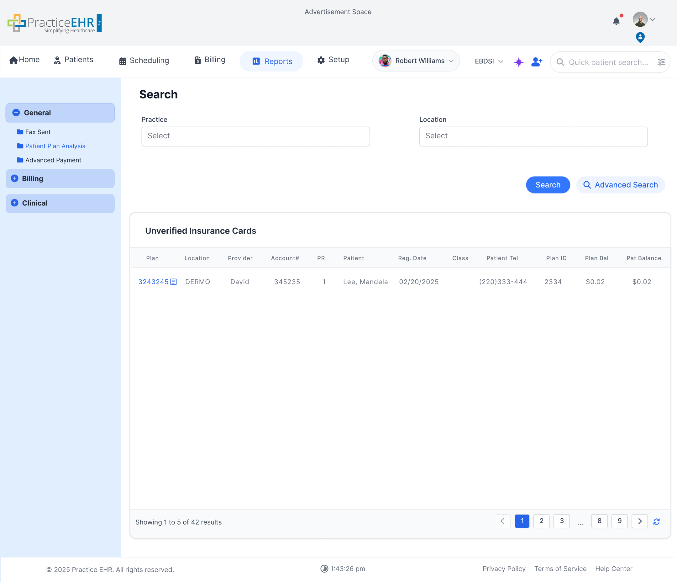 Manual Search Grid example screenshot